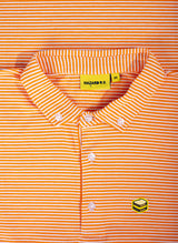 ORANGE STRIPED BLENDED POLO WOMEN