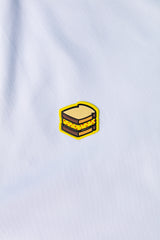 BLUE KNIT COLLAR WHITE POLO WOMEN