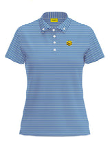 LIGHT BLUE STRIPED BLENDED POLO WOMEN