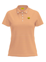 ORANGE STRIPED BLENDED POLO WOMEN