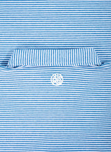 LIGHT BLUE STRIPED BLENDED POLO WOMEN