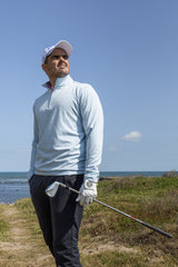 BABY BLUE PEACHED FABRIC PULL OVER