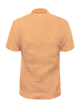 ORANGE STRIPED BLENDED POLO