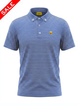 LIGHT BLUE STRIPED BLENDED POLO