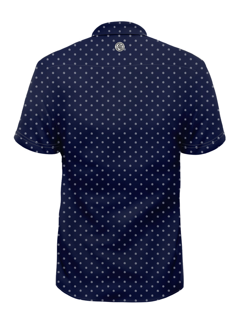 NAVY BLUE MONOGRAM POLO