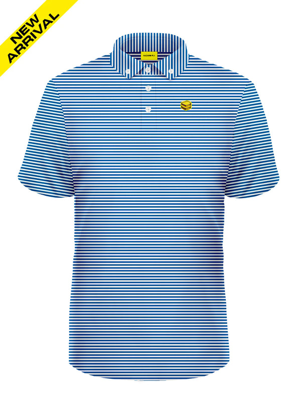 LIGHT BLUE STRIPED BLENDED POLO
