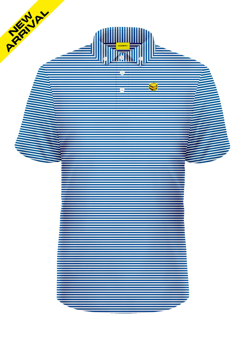 LIGHT BLUE STRIPED BLENDED POLO