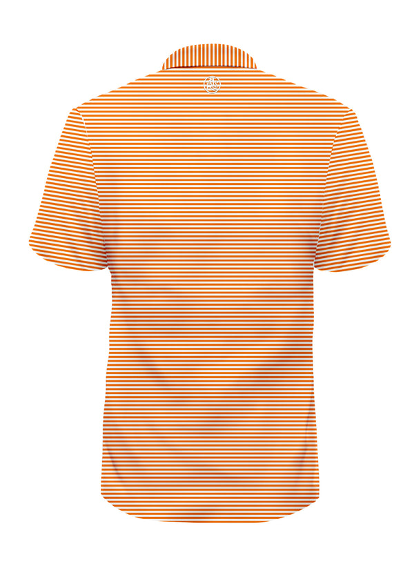 ORANGE STRIPED BLENDED POLO