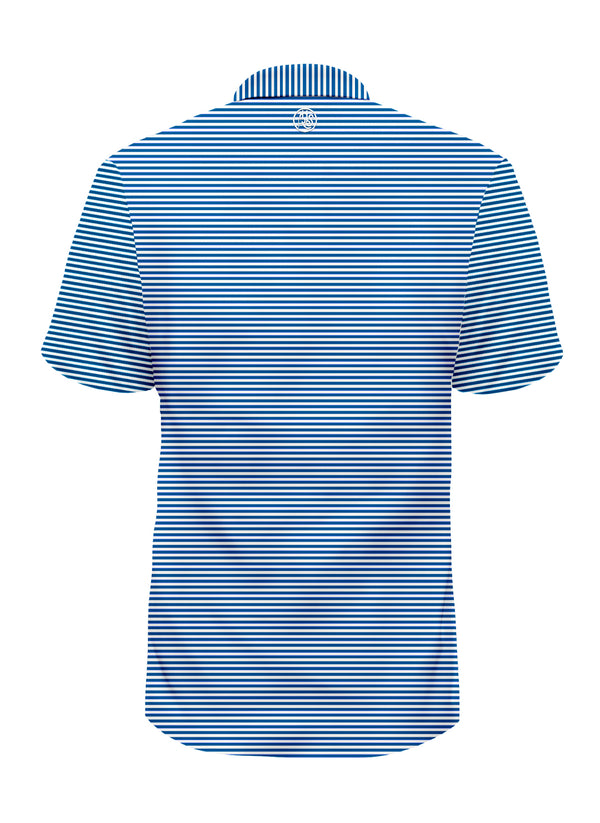LIGHT BLUE STRIPED BLENDED POLO