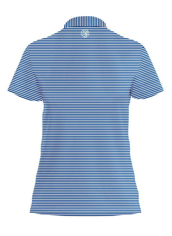 LIGHT BLUE STRIPED BLENDED POLO WOMEN