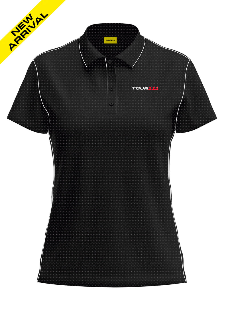 TOUR111 BLACK WOMEN POLO