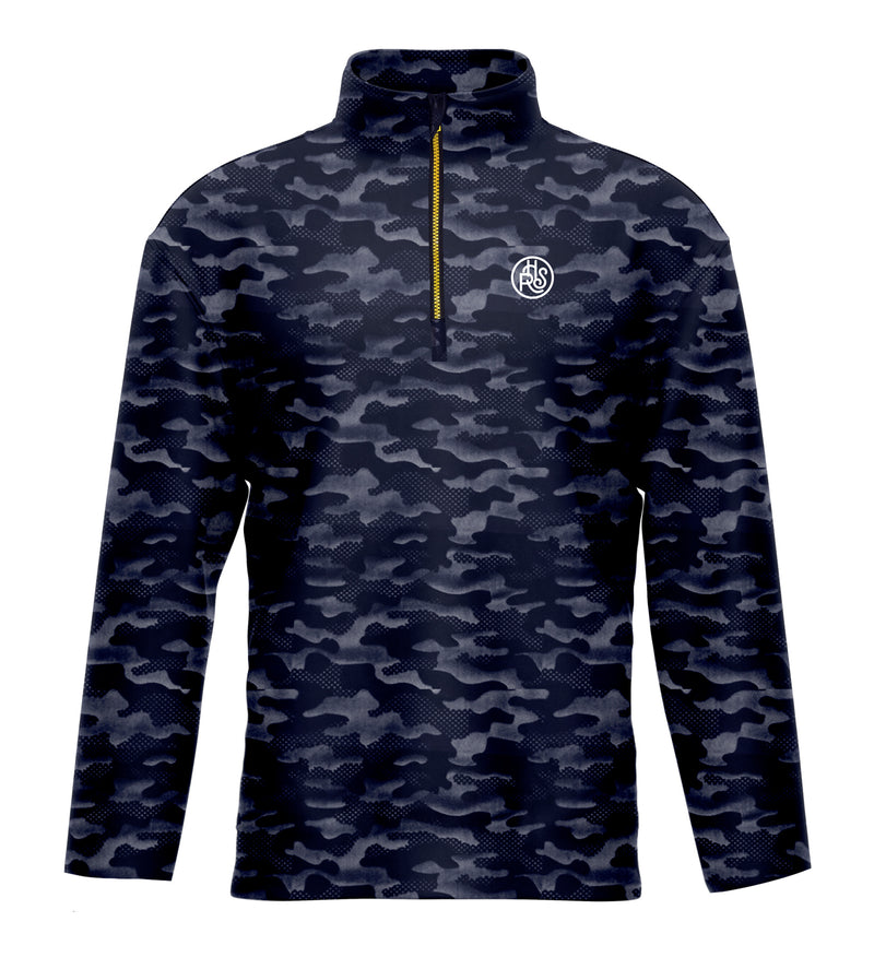 CAMO NAVY BLUE YELLOW QUARTER ZIP OUTERWEAR