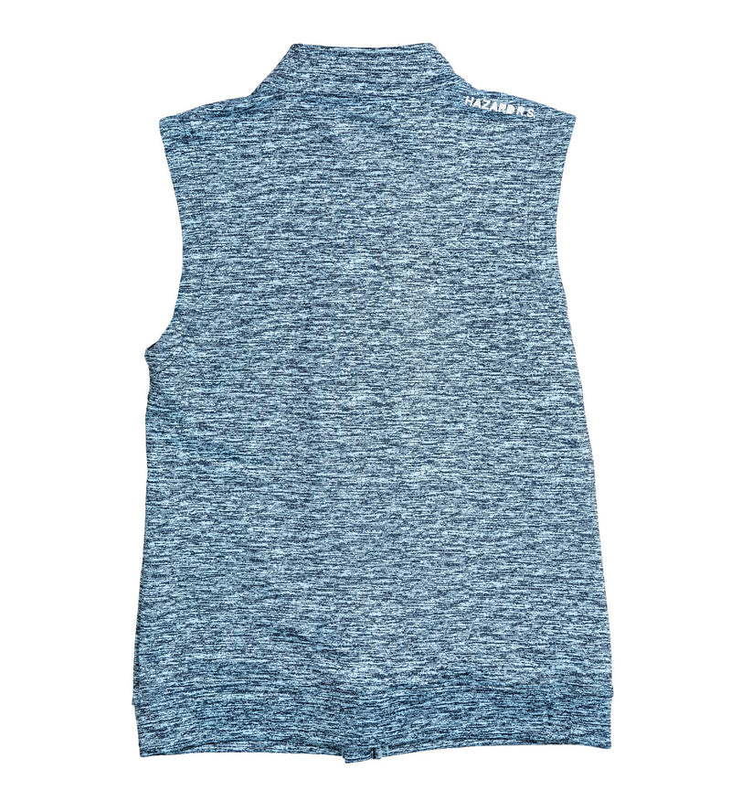 BLUE MARBLED VEST OUTERWEAR