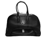 BLACK BOSTON BAG VELVET LOGO