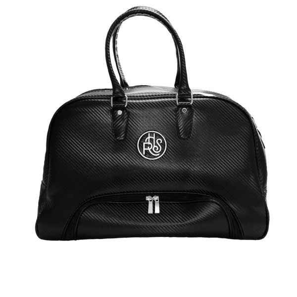 BLACK BOSTON BAG VELVET LOGO