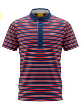 NAVY RED STRIPED POLO